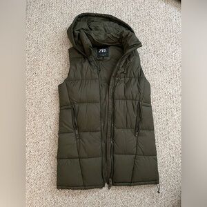 Zara long puffer vest